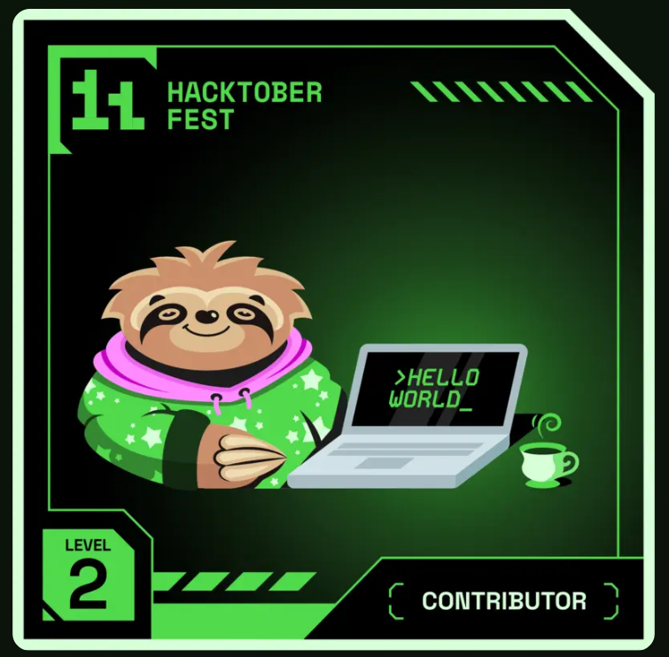 Second Merged Hacktoberfest Badge