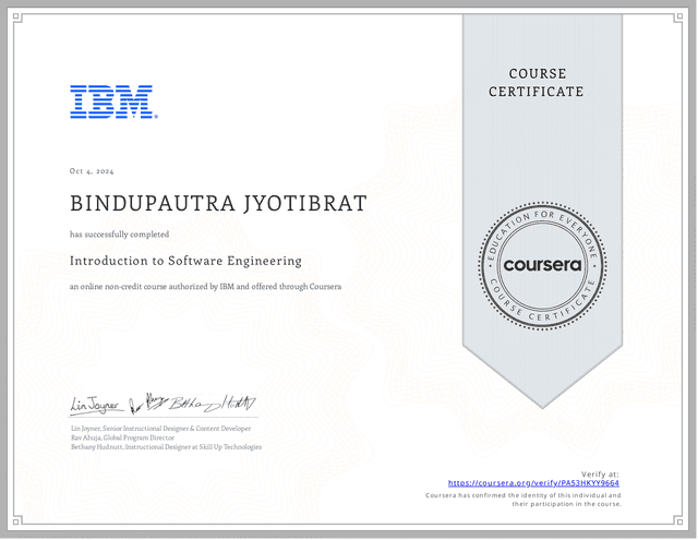 Introduction to Software Engineering